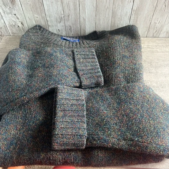 Pendleton Men's Green Wool Multicolor Crewneck Sweater Large - Picture 4 of 4